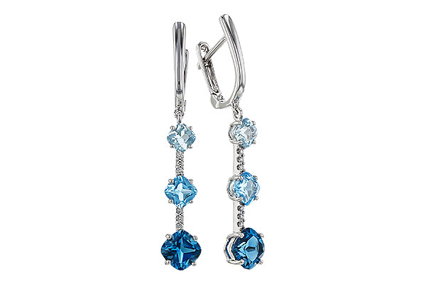 A311-74344: EARRINGS 2.41 TW BLUE TOPAZ 2.45 TGW