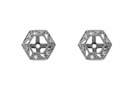 B037-27017: EARRING JACKETS .08 TW (FOR 0.50-1.00 CT TW STUDS)