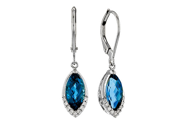 B311-80726: EARR 2.42 TW LONDON BLUE TOPAZ 2.50 TGW (9x5MM MQ)