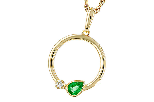 C311-75253: NECKLACE .20 EMERALD .22 TGW