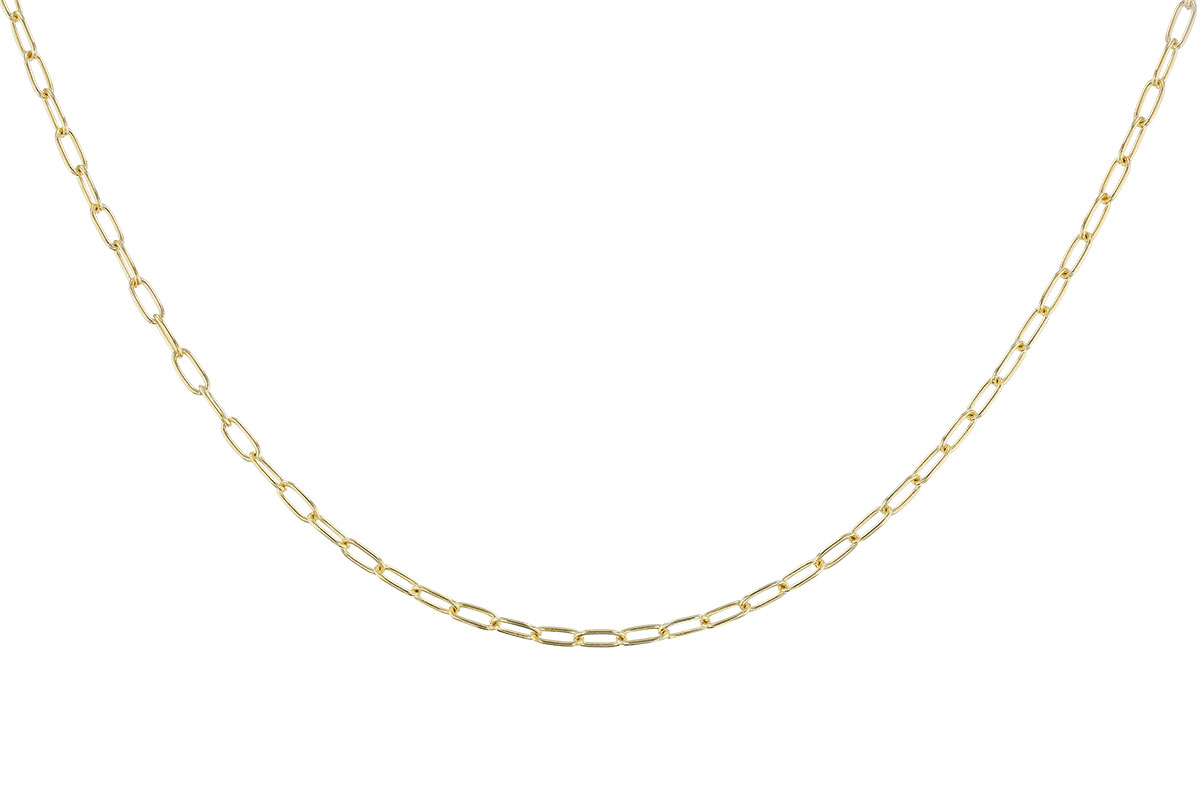 E310-87989: PAPERCLIP SM (22IN, 2.40MM, 14KT, LOBSTER CLASP)