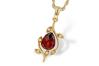 E311-79753: NECKLACE 1.34 GARNET 1.39 TGW (8X6MM GAR)