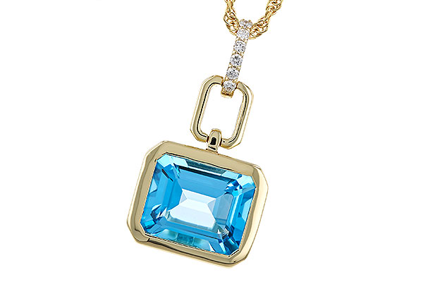 F311-77089: NECKLACE 3.26 BLUE TOPAZ 3.30 TGW (10x8MM BT)