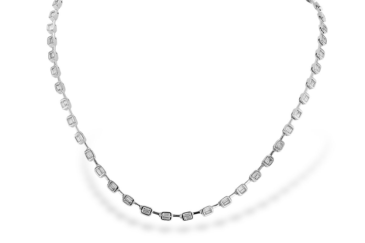 H310-87043: NECKLACE 2.05 TW BAGUETTES (17 INCHES)