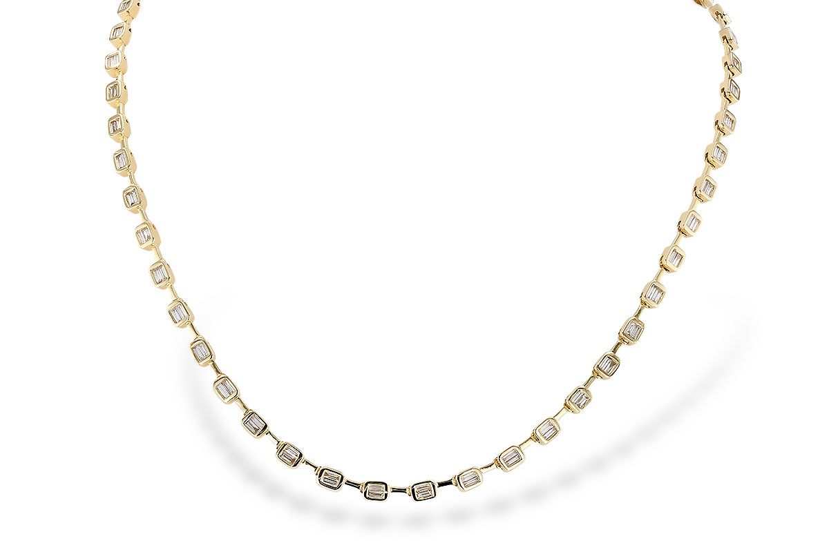 H310-87043: NECKLACE 2.05 TW BAGUETTES (17 INCHES)