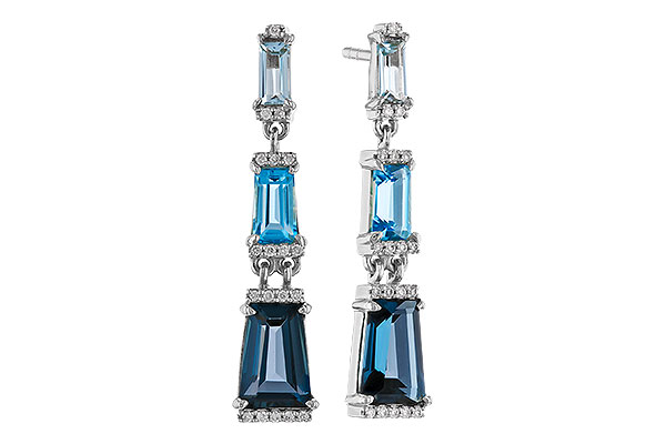 K311-77034: EARRINGS 2.55 BLUE TOPAZ 2.62 TGW