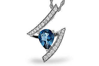 M311-74307: NECK 1.04 LONDON BLUE TOPAZ 1.23 TGW (8x6MM)